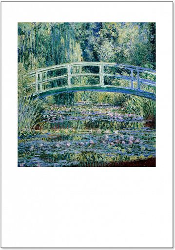 KU Schmuckschein, Einlegeblatt Wasserlilien, Monet mit individuellem Eindruck