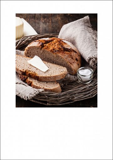 KU Schmuckschein, Einlegeblatt Brot und Salz mit individuellem Eindruck