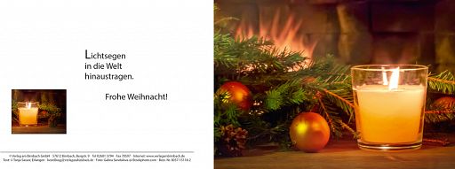 Weihnachtskarte: Lichtsegen mit individuellem Eindruck