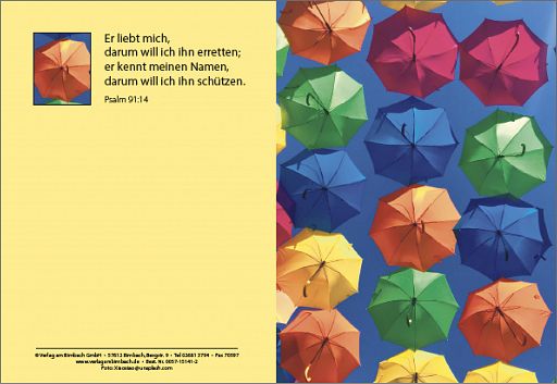 Birnbacher Karte - Geburtstag / Schirme mit individuellem Eindruck