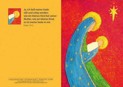 Birnbacher Weihnachtskarte - Maria mit Kind 23 mit individuellem Eindruck