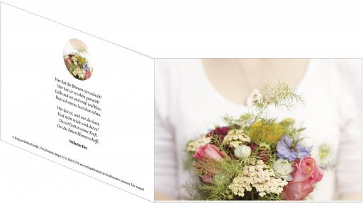 Birnbacher Karte - Blumenstrauß mit individuellem Eindruck
