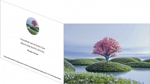 Birnbacher Karte - Blühender Baum mit individuellem Eindruck