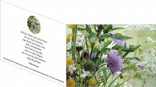 Birnbacher Karte - Wildblumen mit individuellem Eindruck
