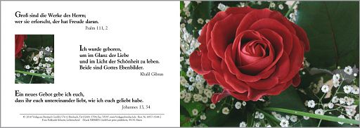 Birnbacher Karten: Taufkarte - Psalm 111,2