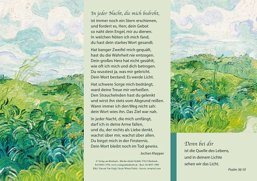 10er Set PC Faltschein - Trauer, Ewigkeitssonntag van Gogh