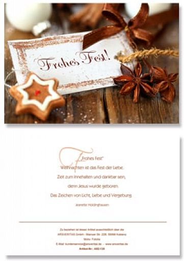 Weihnachtskarte „Frohes Fest“