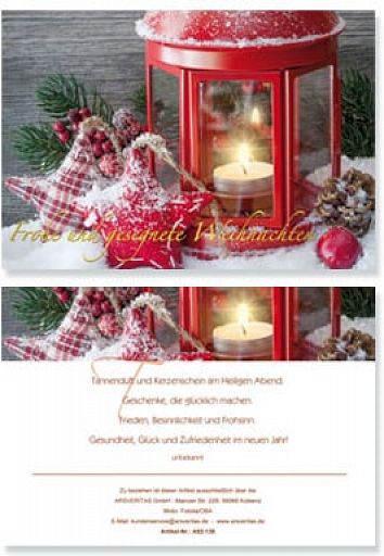 Weihnachtskarten „Frohe und gesegnete Weihnachten“