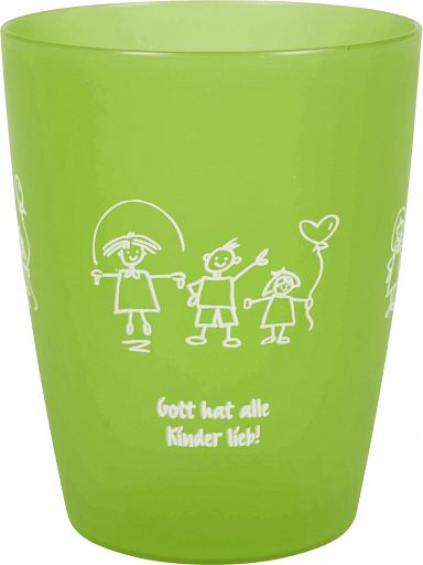 Trinkbecher „Gott hat alle Kinder lieb“, grün