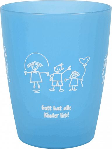 Trinkbecher „Gott hat alle Kinder lieb“, blau