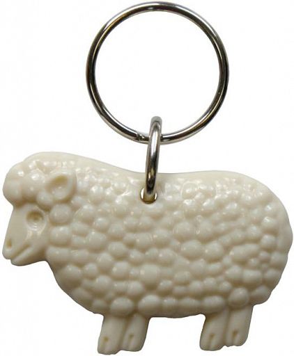 Schlüsselanhänger Schaf, weiß