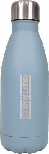 Edelstahl-Trinkflasche „Kraft tanken“, blau