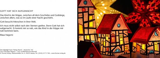 Leipziger Weihnachtskarte: Heilige Nacht mit individuellem Eindruck
