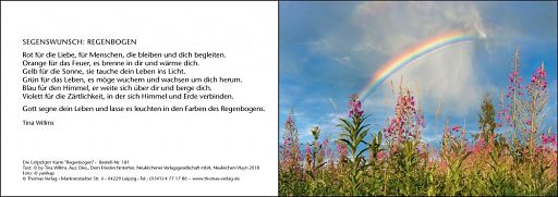 Leipziger Karte: Regenbogen mit individuellem Eindruck