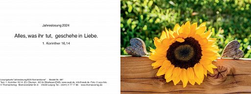 Leipziger Karte - JL 2024 Sonnenblume I mit individuellem Eindruck