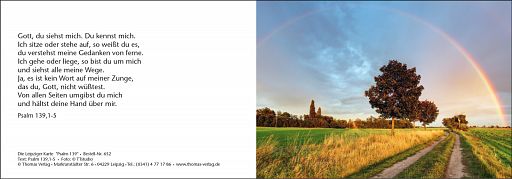 Leipziger Karten: Psalm 139, ohne Inneneindruck
