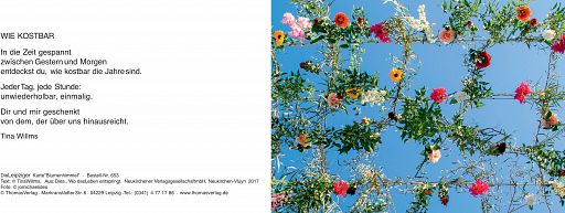 Leipziger Karte - Blumenhimmel mit individuellem Eindruck