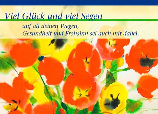 Leipziger Gratulationskarte: Glück und Segen, ohne Inneneindruck