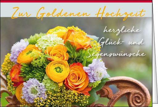 Leipziger Spruchkarte: Goldene Hochzeit