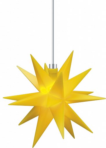 LED-Stern: 12cm, Innen, Batterie, gelb