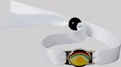 Armband Regenbogen - Metallplakette