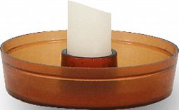 50er Set Kerzenleuchter-Schale aus Kunststoff, Tropfschutz, 1,6 cm