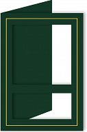 10er Set Passepartout Doppelfenster grün/gold