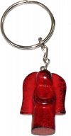 Schlüsselanhänger aus Speckstein - Engel rot, fair produziert