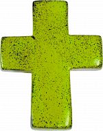 Speckstein-Handschmeichler: Kreuz, grün