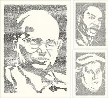 Portraitposter-SET, Bonhoeffer, Luther, Martin Luther King Poster