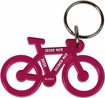 Schlüsselanhänger „Fahrrad“ recycling, pink
