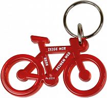 Schlüsselanhänger „Fahrrad“ recycling, rot