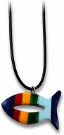 Halskette mit Specksteinanhänger „Regenbogenfisch“, fair produziert