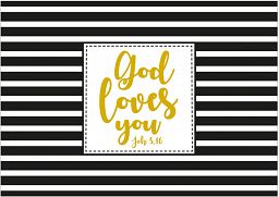 Postkarte „God loves you“