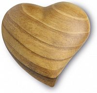 Großes Holz-Herz asymmetrisch, mit Maserung