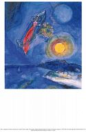 Einlegeblatt Liebespaar in Barke, Chagall