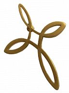 Anstecker Ichthys-Kreuz Pin, golden