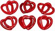 Herz-Ringe, Verschlungene Herzen rot/rotweiß
