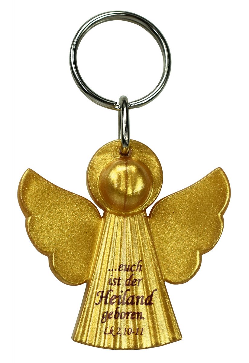 Schl\u00fcsselanh\u00e4nger mit goldigem Schutzengel Accessoires Schlüsselanhänger 