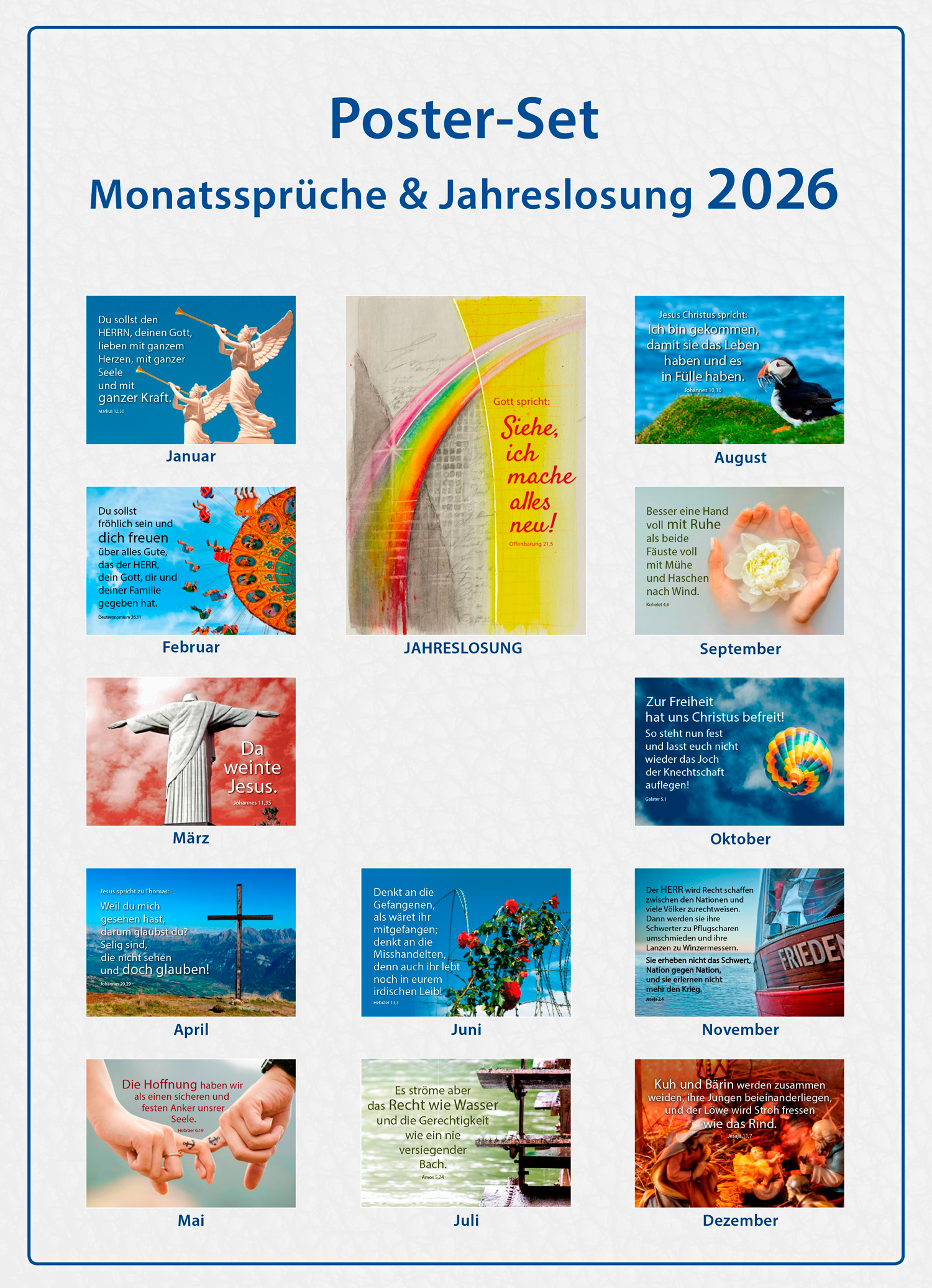 JL 2026 - Monatssprüche Poster-Set A4